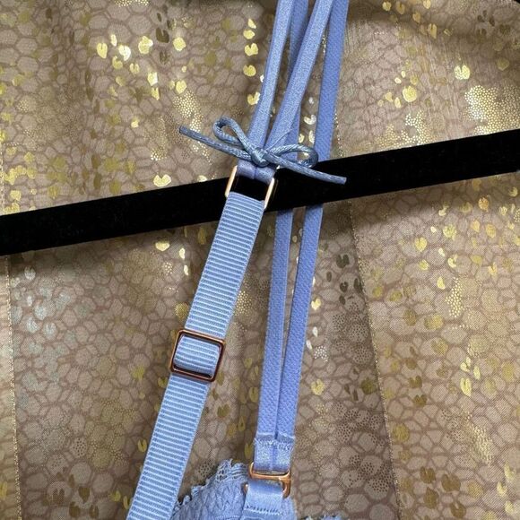 Aerie Light Blue Lace Underwire Balconette Bra 36B NWT - Picture 5 of 7